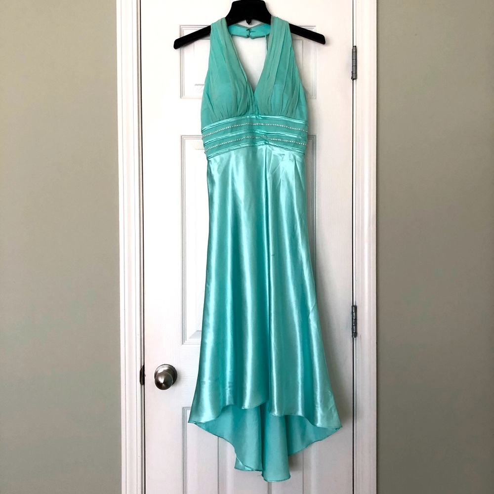 Frederick’s of Hollywood Turquoise Silk Dress